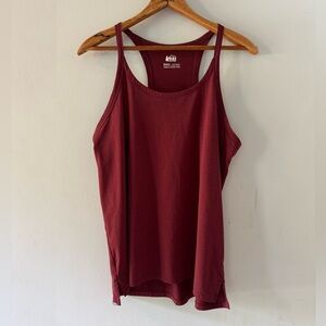 REI Tank Top, racerback, maroon polyester lightweight running outdoor, Sz Medium